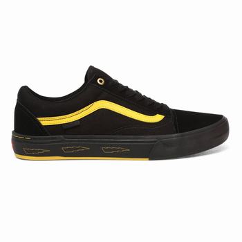 Damske Skate Obuv Vans Larry Edgar Old Skool Pro BMX Čierne/Žlté VA91MTHEN